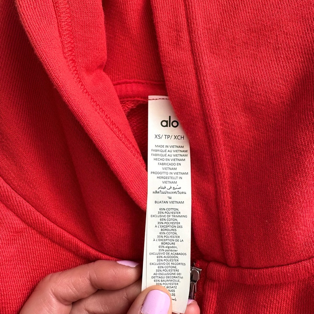 Alo yoga sweet escape red hot summer jacket - Picture 11 of 11